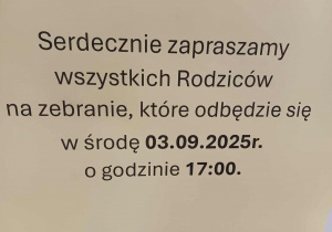 Grafika z datą i godziną zebrania.