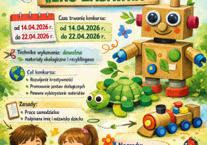 Plakat zachęcający do udziału w konkursie pt. "Eko-zabawka"